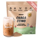 Renude Chagaccino - Chaga Mushroom Powder, Mushroom Coffee Drink Mix con additivi, energia naturale e supporto immunitario, Vegan, Keto, Zero Calorie Mushroom Blend Powder - 30 Servings