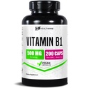 Vitamina B1 (Thiamine) 500mg | 200 capsule vegane | Supplemento ad alta potenza ad alta resistenza | Supporti Energy & Nervous System | Non OGM, Gluten-Free | Made in USA