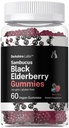 Horbaach Sambucus Black Elderberry Gummies | 60 Count | con zinco e vitamina C | Vegan, Non OGM, Gluten Free Extract for Adults | Berry Flavor | di Berkshire Labs