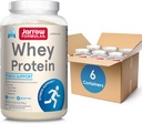 Jarrow Formulas Whey Protein Con 18g di Proteine, 3.8g di BCAAs, e Glutamina, supplemento dietetico per la funzione del muscolo & supporto di recupero, 32 oz polvere non aromatizzata, circa 38 giorni di alimentazione, 6 pacchetti