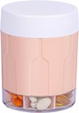 Betife Extra Large Supplement Organizer, Bottiglia dell'Organizzatore del Pillola, Dispenser del Pillola Quotidiano con 7 grandi scomparti, Organizzatore per tenere 7 giorni di Medicina della Vitamina,21 Etichette e una spazzola di pulizia (Pink)