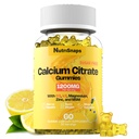 Zucchero Citrato Citrato Gummies 1200mg con Vitamina D3 K2, Magnesio, Zinco, MSM per Uomini & Donne, Bone, Muscolo, Supporto Immune, Ultimate Absorption Calcium Supplement, Vegan, 60 Count