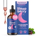 JoySpring SleepBerry - Liquido per la melatonina per bambini - 3MG Melatonina con D3 e Elderberry - Liquido senza zucchero per bambini e adolescenti – Formula di supporto naturale per il sonno (4 fl oz)