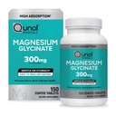 Qunol Magnesio Glycinate 300mg, 100% Glycinate Chelated Magnesium Supplement, 150ct Tablets