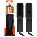 Wild Willies Beard Straightener per gli uomini - 3 impostazioni di temperatura, spazzolino per cuscinetti riscaldato in ceramica Tourmaline & Hot Comb - portatile, tecnologia ionica, capelli grossolani e ricci, 400F - Grooming Tool