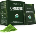 Greens Powder Travel Packs - 14 Serve per Memoria, Digestione I Best Taste Super Greens Polvere con Spirulina Organica, Goji, Beetroot, Pomegranate I Vegan, Non OGM