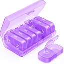 AUVON XL Organizzatore settimanale di pillole 2 volte al giorno, AM PM caso di pillole con un solo-side grande apertura per facile da usare, contenitore di pillole 7 giorno di viaggio organizzatore di farmaci per farmaci, vitamine, oli di pesce, integratori