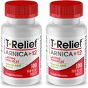 T-relief Arnica +12 naturale Alleviare gli attivi per il dolore posteriore Joint Soreness Muscolo Aches & Stiffness, Intero corpo Relief Attivo Veloce per Donne & Uomini - 100 compresse (2 Confezione)