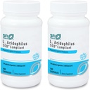 Klaire Labs SFI Health L. Acidophilus - 3 miliardi di CFU Lactobacillus Probiotico, Formula Compliant SCD Pura per Uomini & Donne, Ipoallergenico & Non-Dairy (100 capsule, 2 Pack)