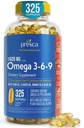 Omega 3-6-9 supplemento dietetico (325 ct.) - Promuovi la funzione visiva e la salute degli occhi - il cuore di sostegno, la salute cardiovascolare, la pelle sana, i capelli e la salute generale (Omega 3-6-9)