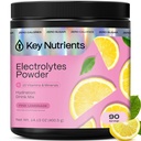 KEY NUTRIENTs Multivitamin Electrolytes Powder No Sugar - Polvere di elettrolito rosa fresco - Endurance & Energy Supplement - Polvere di idratazione - No Calorie - 90 Serve - Made in USA