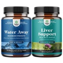 Bundle of Water Away Pills Massima resistenza - Herbal Diuretic Pills for Water Retention for Fast Acting Bloating Relief and Liver Cleanse Detox & Repair Formula - Herbal Liver Support Supplement