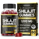 Shilajit Gummies per uomini e donne 1000mg (High Potency Gold Grade with 85+ Trace Minerals with Fulvic Acid) - Energy & Immunity Support - Third Party Tested, Non GMO, Vegan & Made in USA - (60 Gummies)