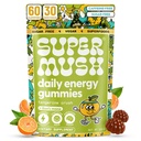 Energy Mushroom Gummies - Organic Lions Mane Supplemento con Cordyceps, Rhodiola, L-theanine, Maca - Vegan & Sugar-Free - Energy, Focus, Stamina, Stress Reduction - 60 Gummiess (30 Servings)