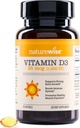 NatureWise Vitamin D3 1000iu (25 mcg) 30 giorni di alimentazione per il supporto immunitario, la funzione muscolare sana, e la salute di ossa - Non OGM, senza glutine in olio extra vergine di oliva biologico, (Mini Softgel), 30 conte