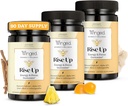 Winged Wellness Rise Up, Energy & Focus Gummies for Women - Daily Brain Boost Gummy Supplement con caffeina naturale, Ashwagandha, B12, Nootropics Alpha-GPC & Lion’s Mane - Ananas, 180 Gummies