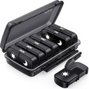 Organizzatore di pillole settimanali PULIV 7 giorno 2 volte al giorno, nero Damp-Proof AM PM Pill Box 7 giorno, caso di pillole con design portatile, grande organizzatore di medicina per vitamine, farmaci, oli di pesce, integratori