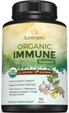 USDA Organic Immune Support Supplemento – Integratore Biologico per la Salute Immune con Vitamina C, Elderberry, Astragalus, Oregano, Ginger, Moringa & Garlic – Supporto per Sistema Immune Organico - 90 Compresse Immune