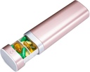 Organizzatore di Pillole di viaggio di Betife Settimanale 7 giorni, scatola di pillola compatta giornaliera, custodia di medicina portatile, portacandele carino per integratori di vitamine, organizzatore di pillole con cassetto (Pink)