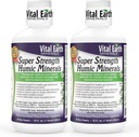 Vital Earth Minerals Super Strength Humic Minerals 2-Pack – Supplemento acido Fulvic con 70+ minerali Trace, elettroliti per digestione, 32 Oz Ea + 1 Oz Cup