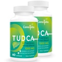 Integratori di supporto per fegato TUDCA 1000mg - 120 capsule vegane, sali di TUDCA Bile con formula di miscela di erbe cardanico per la pulizia e la riparazione del fegato