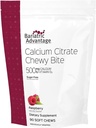 Bariatric Advantage Calcium Citrate Chewy Bites 500 mg - Altamente assorbibile & Digeribile - Vitamina D3 - Facilmente Chewable Calcium Supplement - Raspberry Flavor - 90 Conte