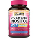 Integratore di inositolo, Myo-Inositol & D-Chiro Integratori di fertilità inositolo per le donne, 40:1 Rapporto ideale, equilibrio di ormone e supporto ovarico, 120 capsule vegane