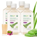 AloeCure USDA Organic Aloe Vera Juice Grape Flavor, fatto entro 12 ore di raccolto - Pure Aloe Vera Digestive & Immune Health Supplement, aiuta a mantenere l'acidità bilanciata della stomach, 16.7oz x 4 Btls