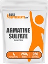 BulkSupplements.com Polvere di solfato di agmatina - Supplemento di ossido nitrico, polvere di allenamento pre - senza aroma & senza glutine, 1g per porzione, 250g (8.8 oz) (Pack of 1)