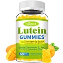 Lutein e Zeaxanthin completa Gummies con Astaxanthin & Bilberry Extract - Vitamine oculari con Omega-3, Vitamine A, C, E, D3 & Zinc per Vision Health - Zucchero libero, Mango Sapore, 60 Conte