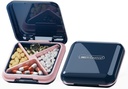 DUBSTAR Pill Box - Custodia portatile impermeabile portatile per borse Pocket Compact Travel Medicine Holder per vitamine, oli di filtraggio, materie prime,Medication(Deep Blue)