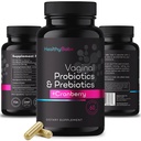 Probiotici vaginali per bambini sani per le donne + Prebiotici e pillole di mirtillo, bilanciamento del pH, odore sano, lievito, supporto immunitario, salute del microbiome positiva, probiotico acidofilo delle donne, 60 capsule vegane