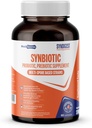 Syndigest probiotico cura quotidiana per le donne e gli uomini con doppio vantaggio di 5 ceppi probiotici e prebiotici, equilibrio salute intestinale & allevia costipazione, viaggio amichevole, 60 capsule (2 miliardi CFU/serving)