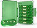 Organizzatore di pillole settimanali 4 volte al giorno, 7 giorni scatola di pillola 4X, portatile per il caso di pedaggio di viaggio per pillole/Vitamin/Fish olio/Medicazione/supplementi (4x7 verde)