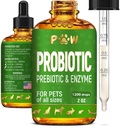 Probiotici liquidi per cani e gatti di tutte le età | Probiotici per cani per fornire equilibrio di digestione | Miscela prebiotica per l'assorbimento alimentare armonioso | 3 miliardi di CFU | Flavor | 2 Oz