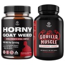 Bundle di Horny Goat Weed per Male Enhancement - Extra resistenza Horny Goat Weed per gli uomini e Extra Forza Testosterone Booster per gli uomini - Testosterone naturale supplemento