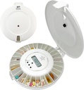 e-Pill MedTime Dispenser automatico di pillole bloccati – Organizzatore di farmaci sicuro, facile da usare con 24 allarmi giornalieri – Ideale per anziani, demenza e cura di Alzheimer – White Lid