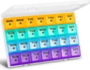 XL Large Monthly Pill Organizer 4 Settimane, 28 Day Pill Organizer Weekly, Grande Compartment con Travel Case, 7 giorni Pill Dispenser 4 volte al giorno, Medicine Organizer Box per la vitamina, Fish Oil