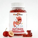 Butyrate Gummies Gut Health Supplemento: Butyrate with Probiotic & Prebiotic Fiber Gummies for Women Men Sugar Free Digestive & Energy Metabolism Support Vegan Hawthorn Flavor 30 giorni di alimentazione