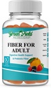 Greenfield Nutritions: Halal Fiber Gummies for Adult from Prebiotic Soluble Chicory for Digestive & Gut Support, Supporto immunitario, Non OGM, Gelatin Free, Gluten Free 60 Counts, Vitamine Halal