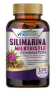 VITAMISAN Latte Thistle silimarina con Dandelion, finocchio. Liquirizia, carciofo Alfalfa Detox & Cleansing Formula Support Liver 120 capsule