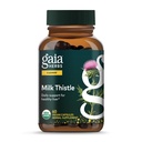 Gaia Herbs Milk Thistle - Integratore e Supporto per la pulizia per aiutare a mantenere la funzione di fegato sano* - 60 capsule vegane (20 porzioni)
