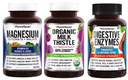 FarmHaven Magnesium Glycinate & Malate + Latte Thistle + Enzimi digestivi con Probiotici