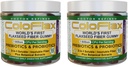 Fibra di lino organico + Probiotici Gummies | Rilievo di costipazione e regolarità senza il Cramp per adulti, Soluble & Insoluble Triple-Fiber Vegan Gummies - 60 Serve