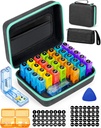 Organizzatore di pillole mensile 2 volte al giorno, con Shell portatile, taglierina di pillole, scatola di 31 giorni, scelta di apertura di plastica, adesivi mensili e settimanali, gestione di farmaci conveniente (2 volte al giorno)