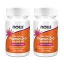 NOW Alimenti ad alta potenza Vitamina D-3, 10.000 UI, 120 Softgels, 2 Pack