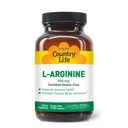 Caps di vita di campagna L-Arginina con vitamina B-6, 500mg, 100 capsule vegane, senza glutine certificato, vegano certificato