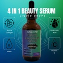 Collage liquido - Acido ialuronico, Biotina, Vitamina C, Idratazione della pelle, Crescita dei capelli, Resistenza all'unghia - Integratore di siero di bellezza antiinvecchiamento (Formula di colata)