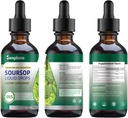 Soursop Bitters Liquid Drops,Vitamin C, Fibra dietetica, Senza glutine, 120ml, 4 Fl Oz (3 Pack)