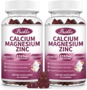 Calcium Magnesio Zinc Gummies con Magnesio Glycinate 200mg, Potassium, D3, Sea Moss, Calma Mood & Sleep Support- Bambini & Adulti 2 Pack